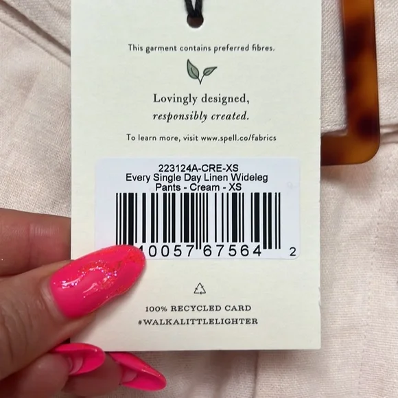 Spell Every Single Day Linen Wideleg Pant
